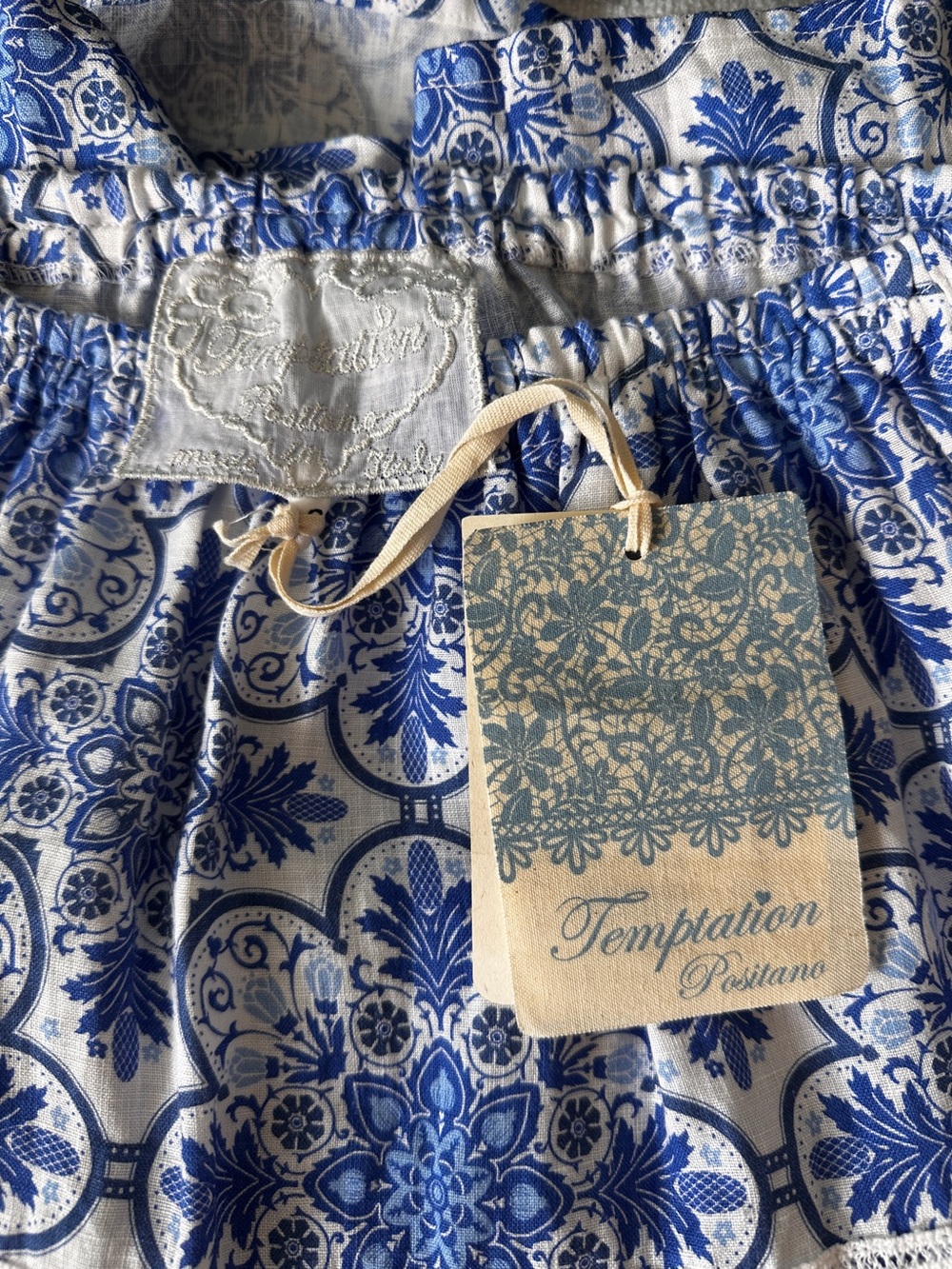 Temptation Positano Summer Blue Linen Maxi Skirt - Picture 7 of 12